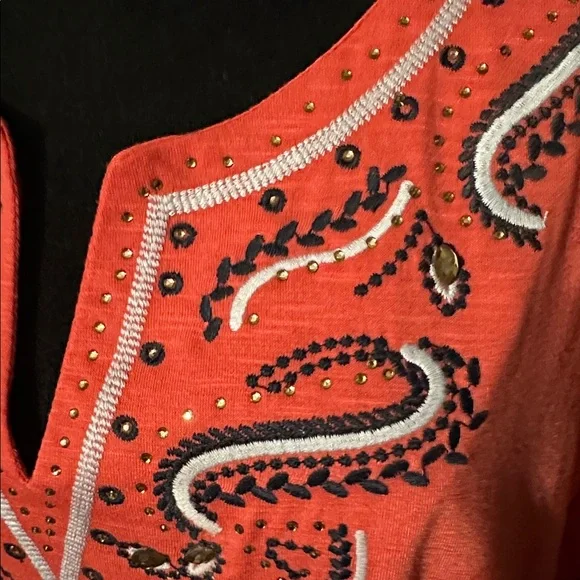 Women’s Lavish Plus Embroidery & Embellishments Top / Blouse 3X - Picture 4 of 7